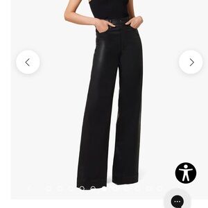 Joe's Jeans Mia Black High-Rise Wide-Leg Pants